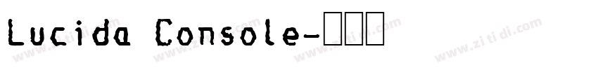 Lucida Console字体转换